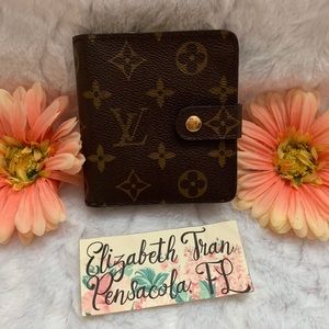AUTH. LOUIS VUITTON Compact Zip Wallet